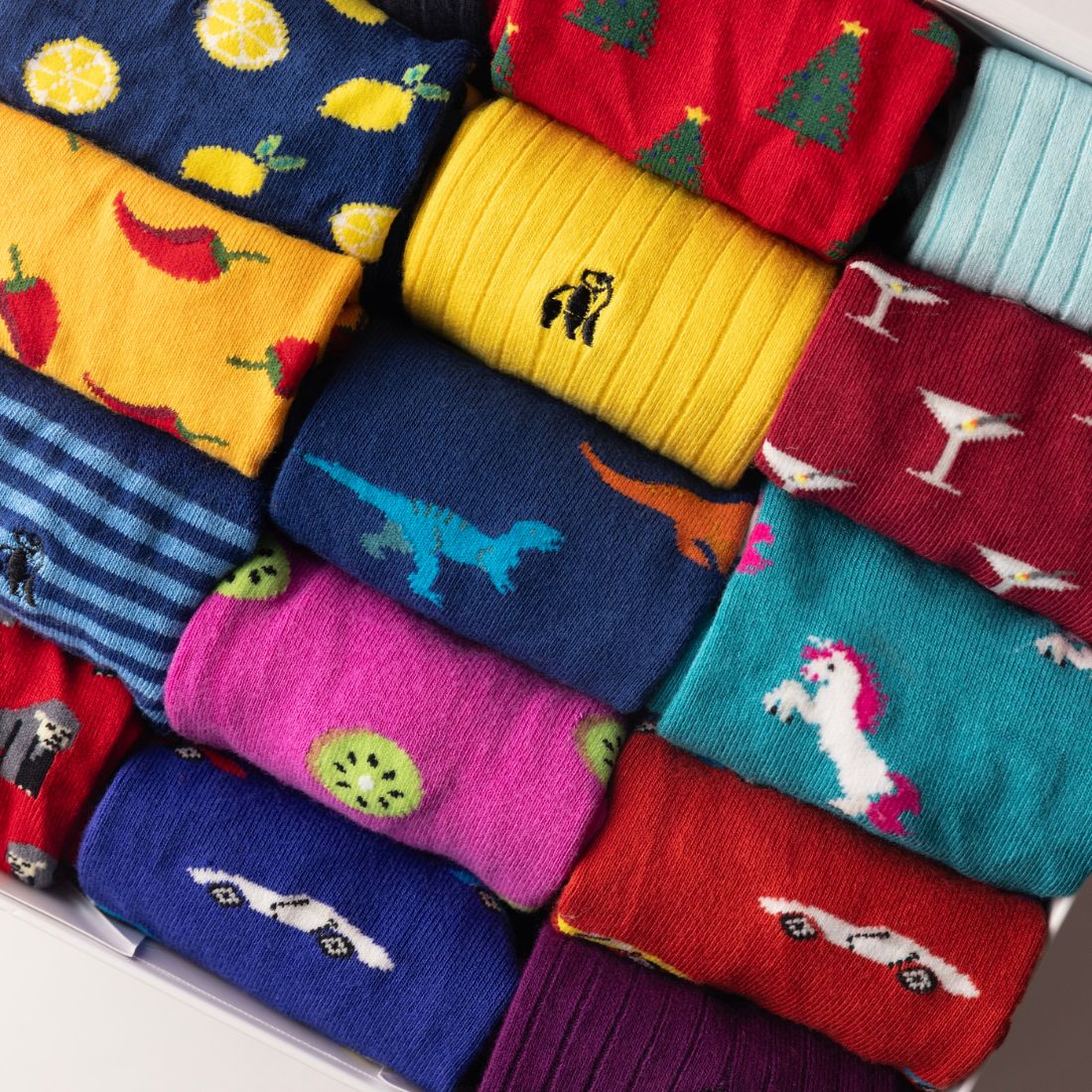 Ultimate Style Sock Box - 15 Pairs of Bamboo Socks
