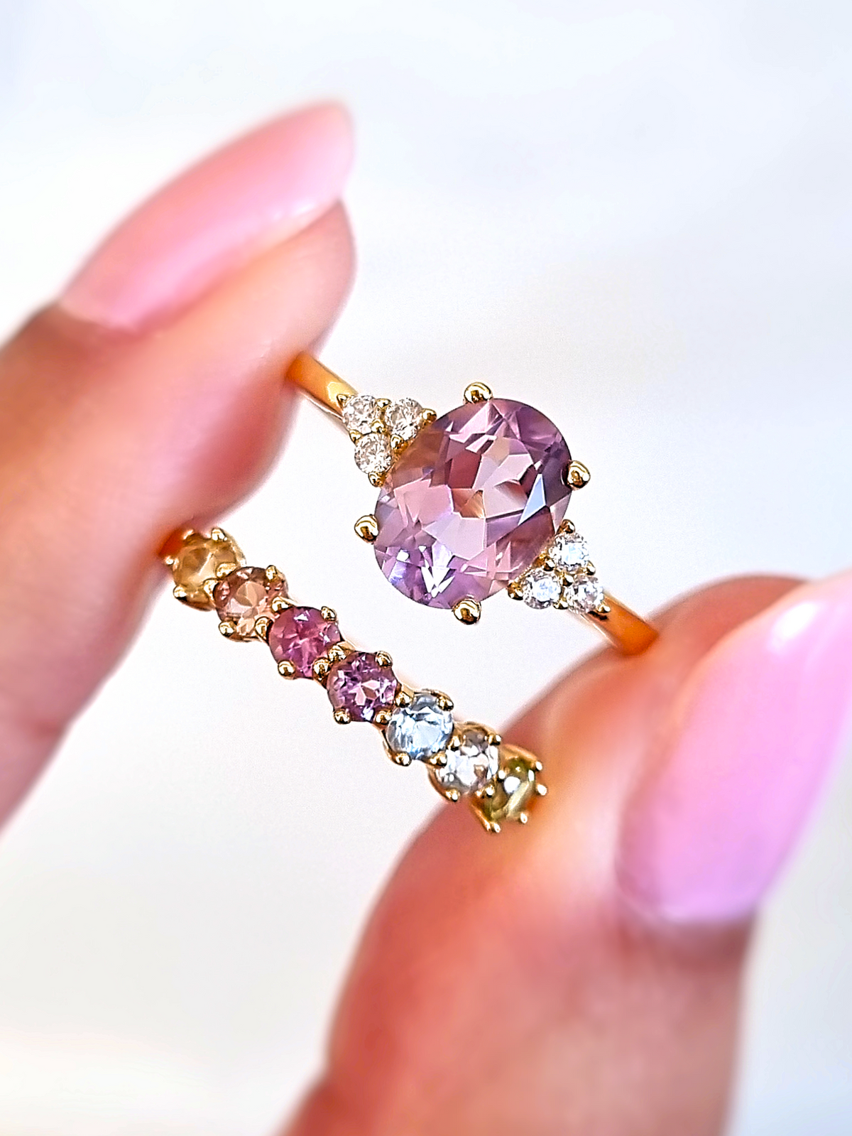 Lavender Amethyst Ring in 18k Gold Vermeil