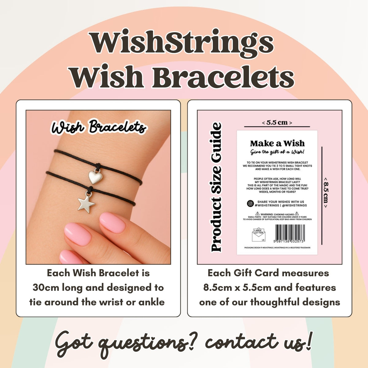 Teacher Wish Bracelet - Thank You Teacher Gift | End of Term Present | Classroom Keepsake Card