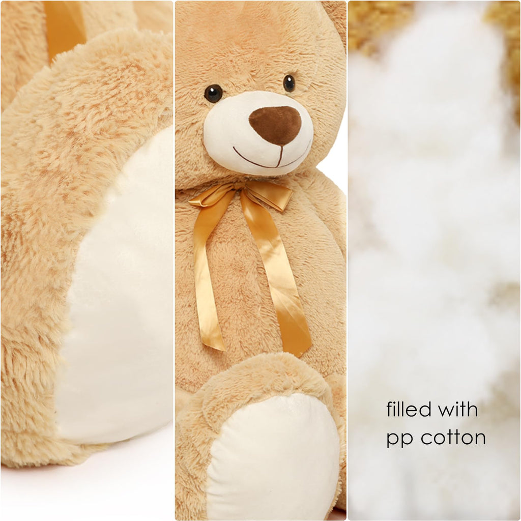 Tezituor 59-Inch Giant Teddy Bear – Life-Size Soft Plush Gift for Kids & Loved Ones