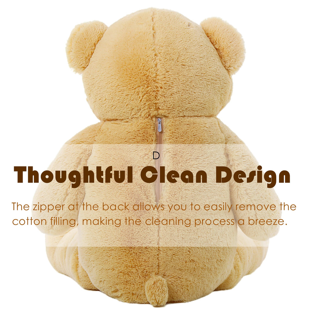 Tezituor 59-Inch Giant Teddy Bear – Life-Size Soft Plush Gift for Kids & Loved Ones