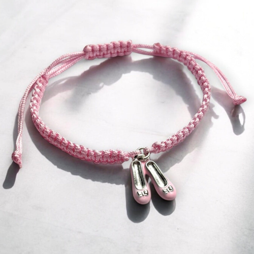 Ballet Shoes Friendship Bracelet & Gift Card - Girls Present